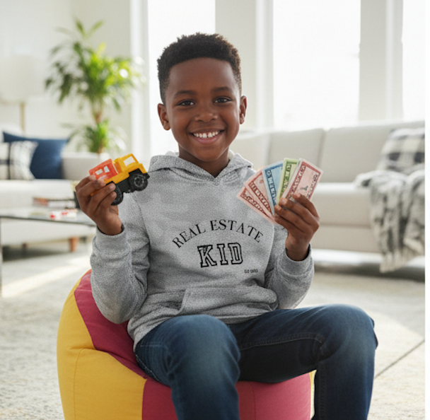 Real Estate Kid Youth Performance Hoodie – Moisture-Wicking Athletic Hoodie for Active Kids
