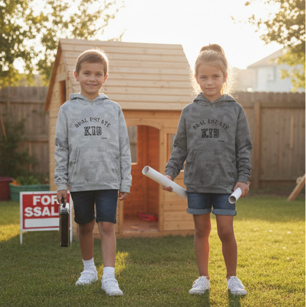 Real Estate Kid Youth Performance Hoodie – Moisture-Wicking Athletic Hoodie for Active Kids