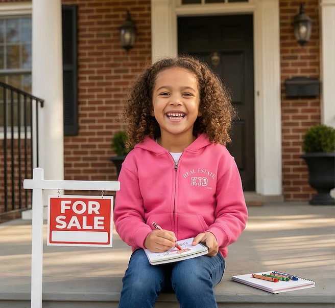 Real Estate Kid Youth Full-Zip Hoodie Zip Up Like You Own It | Real Estate Kid