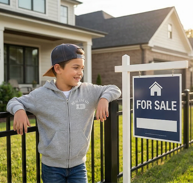 Real Estate Kid Youth Full-Zip Hoodie Zip Up Like You Own It | Real Estate Kid