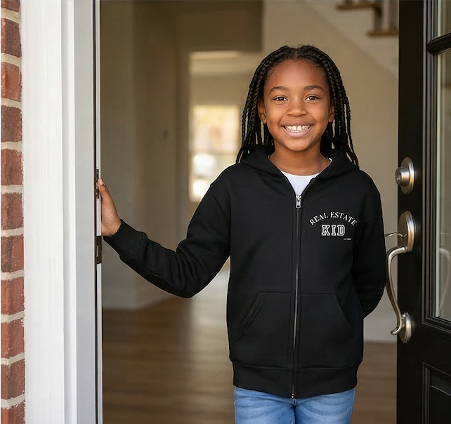 Real Estate Kid Youth Full-Zip Hoodie Zip Up Like You Own It | Real Estate Kid