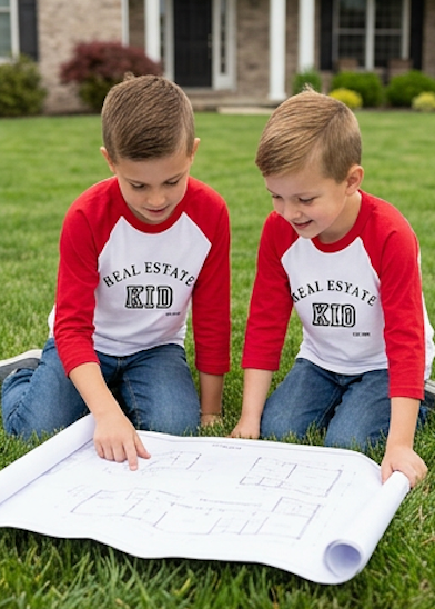 Real Estate Kid Youth Colorblock Raglan Jersey Team Player. Independent Thinker | Real Estate Kid
