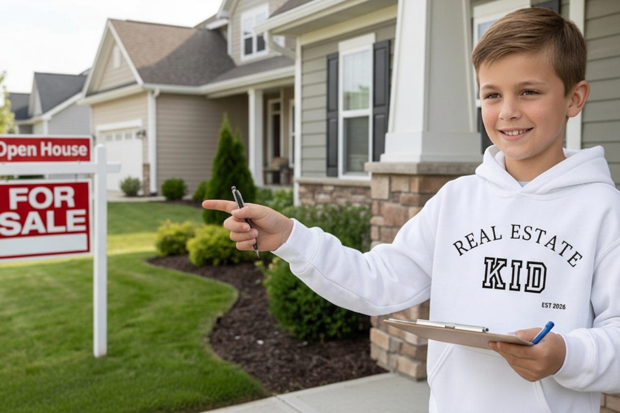 Real Estate Kid Hoodie Sweatshirt