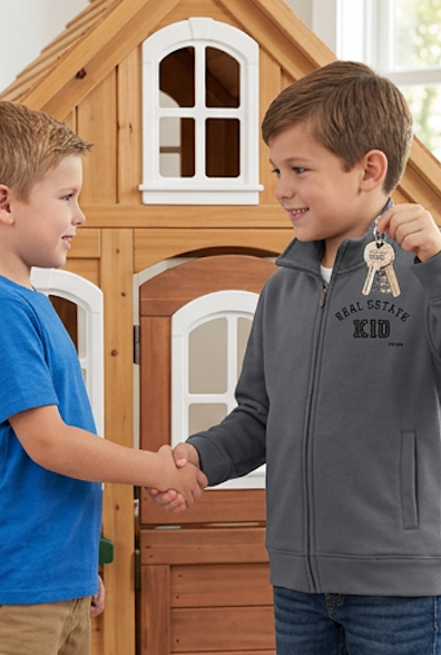 Real Estate Kid Youth Sport-Wick Full-Zip Fleece Jacket