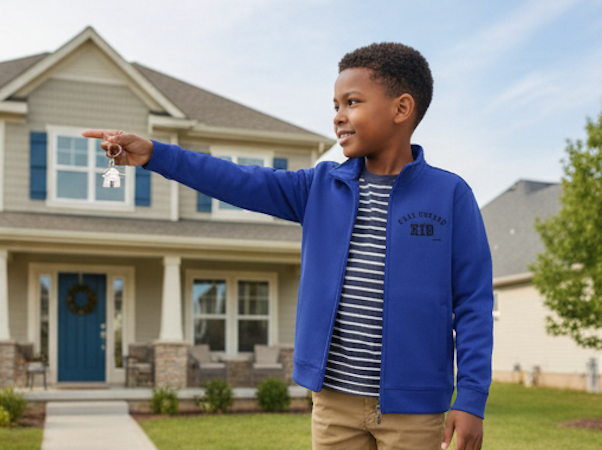 Real Estate Kid Youth Sport-Wick Full-Zip Fleece Jacket