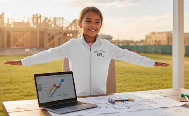 Real Estate Kid Youth Sport-Wick Full-Zip Fleece Jacket