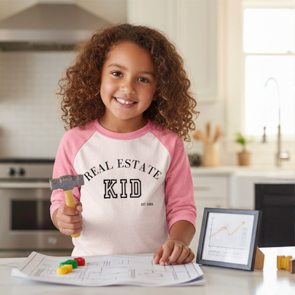 Real Estate Kid Youth Colorblock Raglan Jersey Team Player. Independent Thinker | Real Estate Kid
