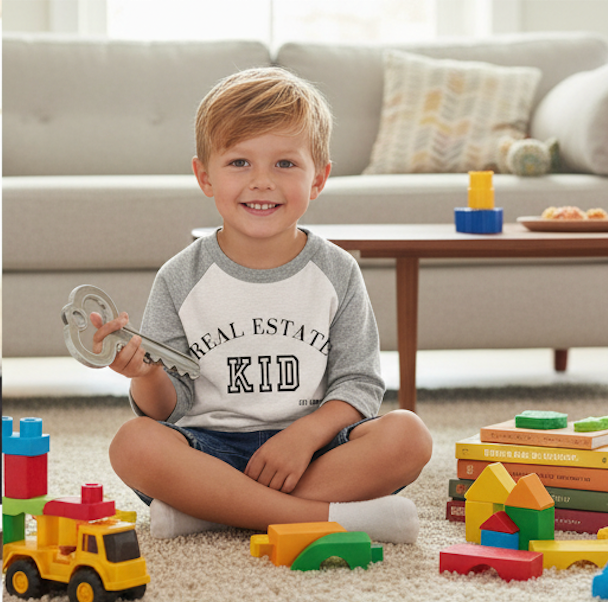 Real Estate Kid Youth Colorblock Raglan Jersey Team Player. Independent Thinker | Real Estate Kid