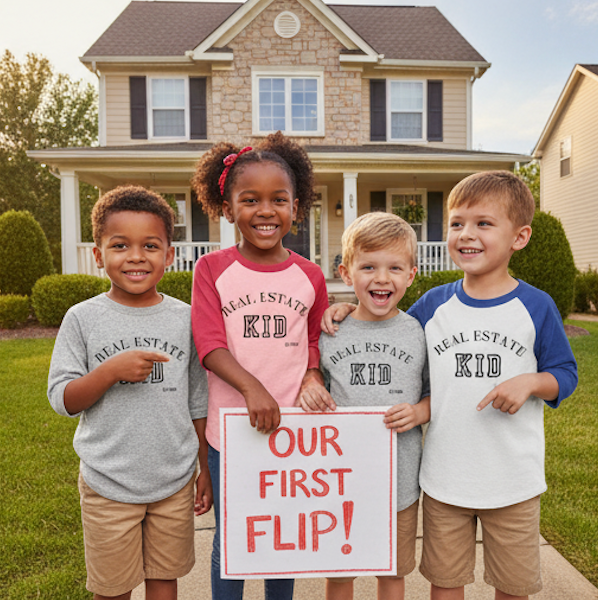 Real Estate Kid Youth Colorblock Raglan Jersey Team Player. Independent Thinker | Real Estate Kid